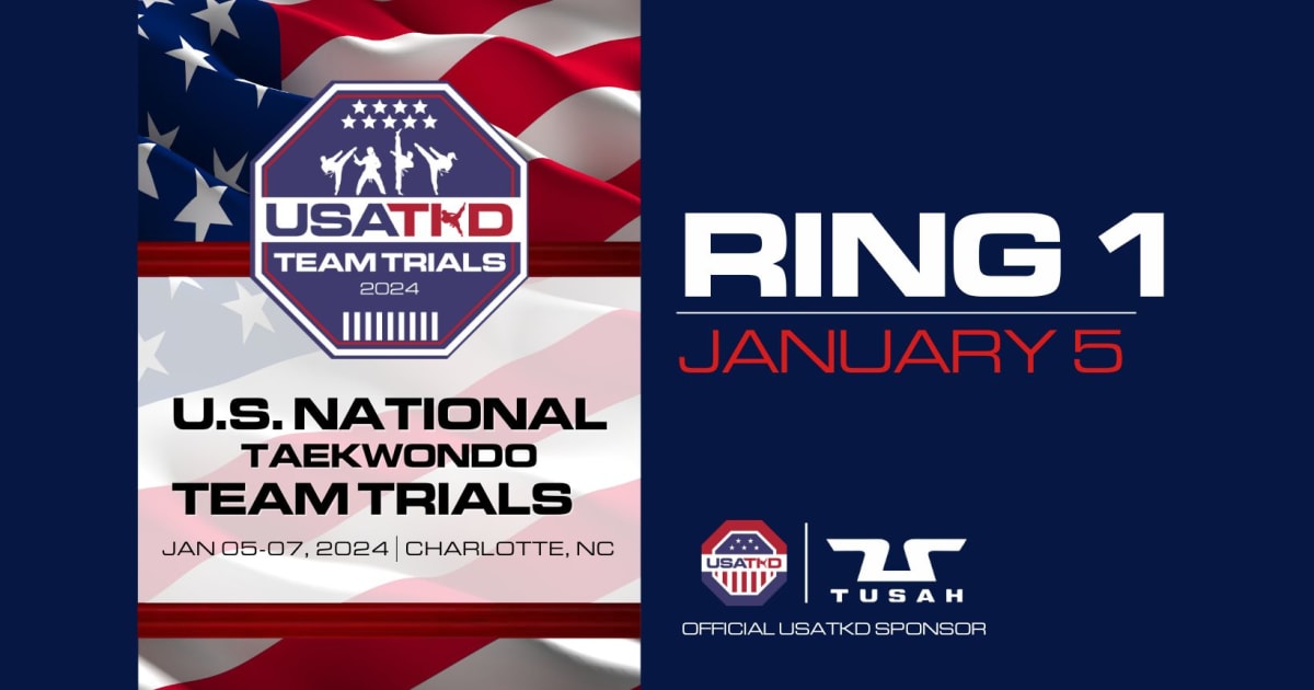 USA Taekwondo 2024 U.S. National TKD Team Trials Jan 5 Ring 1